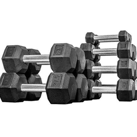 REP Rubber Hex Dumbbell Set 2.5-27.5 lb Low Odor