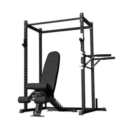REP Short Power Rack with Adjustable Bench AB-3000 and Dip Attachment Power Rack w/Adj Bench and Dip