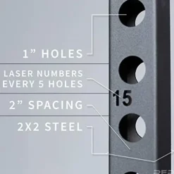 REP Short Power Rack with Adjustable Bench AB-3000 and Dip Attachment Power Rack w/Adj Bench and Dip