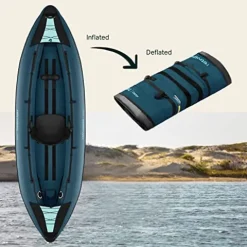 Retrospec Coaster 1 Person Inflatable Kayak Ocean Blue