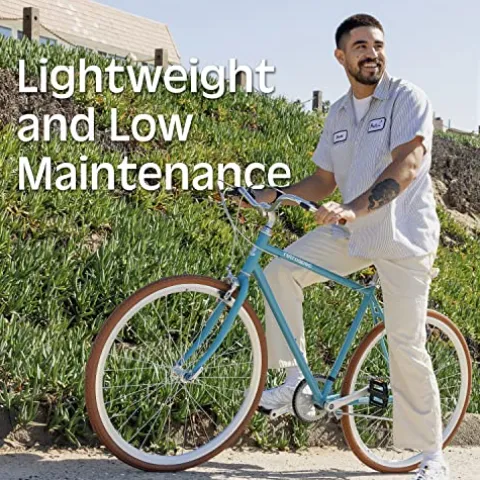 Retrospec Kinney 7-Speed City Bike High-Tensile Steel Commuter Bicycle Coastal Blue