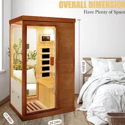 RIDFY Infrared Sauna Home Spa with Control Panel Natural