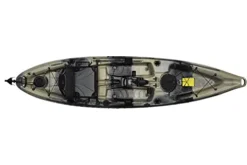 Riot Kayaks Mako 12 Angler Fishing Kayak with Impulse Pedal Drive Jungle Camo