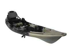 Riot Kayaks Mako 12 Angler Fishing Kayak with Impulse Pedal Drive Jungle Camo