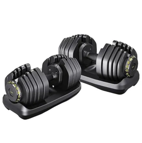 RitKeep Fitness Adjustable Weight Dumbbells 95 lbs Black