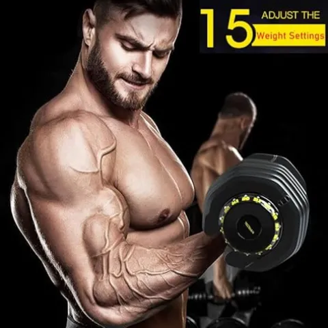 RitKeep Fitness Adjustable Weight Dumbbells 95 lbs Black