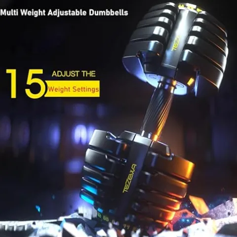 RitKeep Fitness Adjustable Weight Dumbbells 95 lbs Black