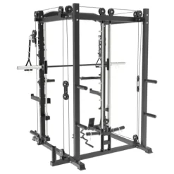 RitKeep Fitness PMAX-4550 Black Combo Smith Machine Training System Red Bench