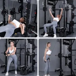 RitKeep Fitness PMAX-4750 Dual Plate Loaded Smith Machine Black