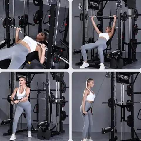 RitKeep Fitness PMAX-4750 Dual Plate Loaded Smith Machine Black