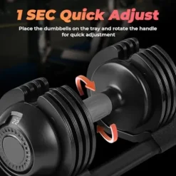 Roinoim 5-in-1 Adjustable Dumbbells Set 52LB Pair