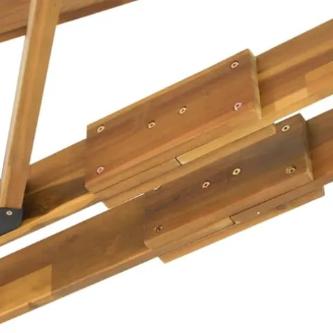 Roomfitters Acacia Wood Pergola Rustic Outdoor Patio Shade Structure Teak