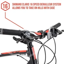 ROYCE UNION RMG 27.5″ Gravel Bike 19″ Frame Aluminum Shimano 16 Speed Disc Brakes Sport Black