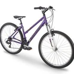 ROYCE UNION RMT 27.5″ Womens 21-Speed All-Terrain Mountain Bike 15″ Aluminum Frame Eggplant Purple – Women’s Bike