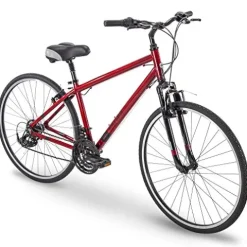 ROYCE UNION RMY 700c Mens 21-Speed Hybrid Comfort Bike Metallic Red