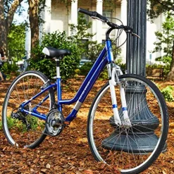 ROYCE UNION RMY 700c Womens 21-Speed Hybrid Comfort Bike 17″ Aluminum Frame Pearl Blue