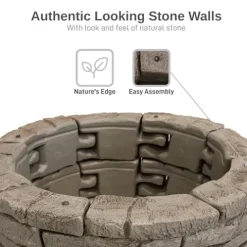 RTS Home Accents Rock Lock Raised Garden Bed Kit 48″ Round