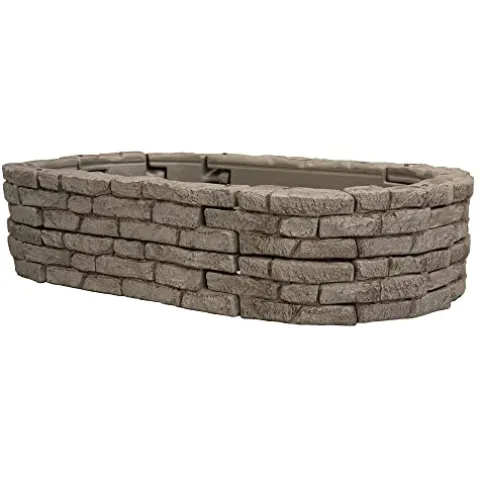 RTS Home Accents Rock Lock Raised Garden Bed Kit 96″ Oval