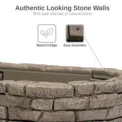 RTS Home Accents Rock Lock Raised Garden Bed Kit 96″ Oval