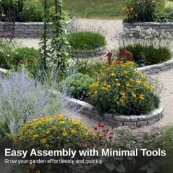 RTS Home Accents Rock Lock Raised Garden Bed Kit 96″ Oval