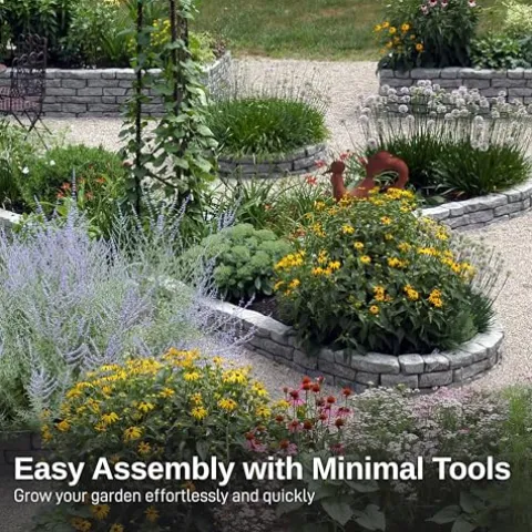 RTS Home Accents Rock Lock Raised Garden Bed Kit 96″ Oval