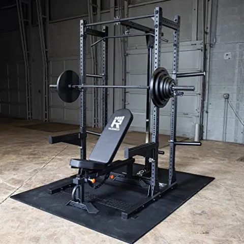 Rugged Strength & Fitness Half Rack with Extended Package Black