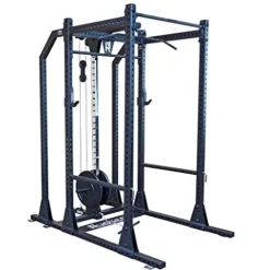 Rugged Strength & Fitness Power Rack with Extended Half Rack Package Black
