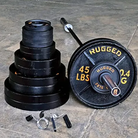 Rugged Strength & Fitness Half Rack with Lat Attachment Black