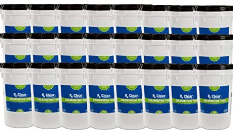 Rx Clear 1-Inch Stabilized Chlorine Tablets for Pools & Spas UV Protected 1200 Lbs