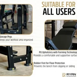 RYAN SHERWOOD Olympic INCLINE BENCH PRESS Black