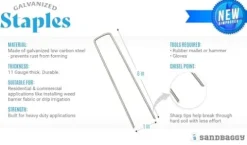 Sandbaggy 20,000-Count Rust-Free 6-Inch Galvanized Landscape Staples