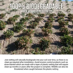 Sandbaggy Jute Netting Roll – 225 ft x 4 ft Erosion Control Matting – Brown (20 Rolls)