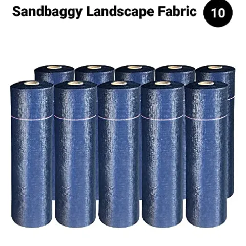 Sandbaggy Landscape Fabric | 40 Year Weed Mat & Ground Cover | 3 ft x 500 ft – 10 Rolls Blue