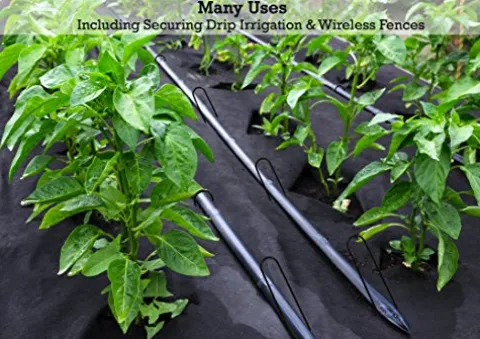 Sandbaggy Round Top 6-Inch Landscape Staples for Ground Cover & Drip Irrigation (10,000 Staples)