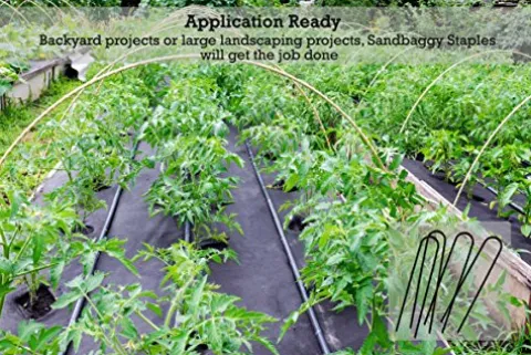 Sandbaggy Round Top 6-Inch Landscape Staples for Ground Cover & Drip Irrigation (10,000 Staples)
