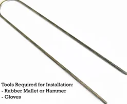 Sandbaggy Round Top 6-Inch Landscape Staples for Ground Cover & Drip Irrigation (10,000 Staples)