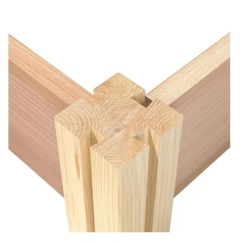 Saranya 18″ Rustic Natural Wood Cedar Raised Bed Planter Box Natural Wood