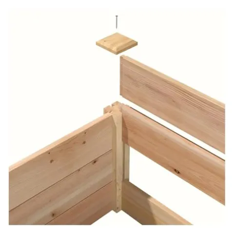 Saranya 18″ Rustic Natural Wood Cedar Raised Bed Planter Box Natural Wood