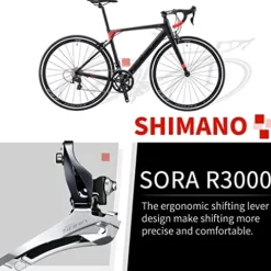 SAVADECK Aluminium Road Bike R8 700C Black Red