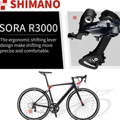 SAVADECK Aluminium Road Bike R8 700C Black Red