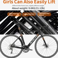 SAVADECK Carbon Disc Road Bike Black