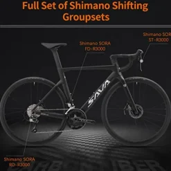 SAVADECK Carbon Disc Road Bike Black