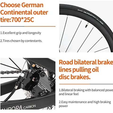 SAVADECK Carbon Disc Road Bike Black