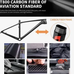 SAVADECK Carbon Fiber Mountain Bike 27.5×17 Black Blue