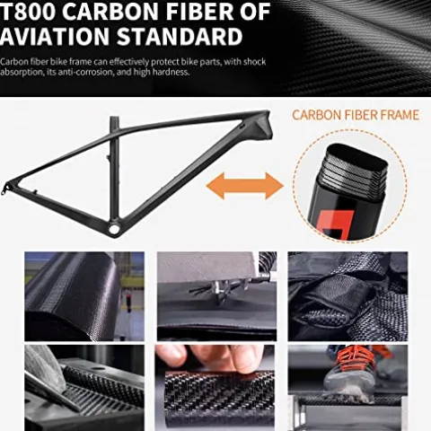 SAVADECK Carbon Fiber Mountain Bike 27.5×17 Black Blue