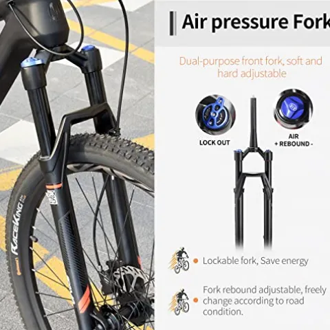 SAVADECK Carbon Fiber Mountain Bike 27.5×17 Black Blue