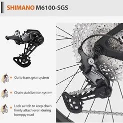 SAVADECK Carbon Fiber Mountain Bike DEORE 12-Speed Glossy Black