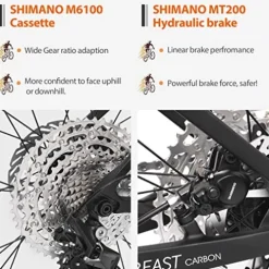 SAVADECK Carbon Fiber Mountain Bike DEORE 12-Speed Glossy Black