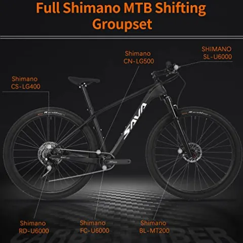 SAVADECK Carbon Fiber Mountain Bike Black