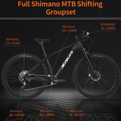 SAVADECK Carbon Fiber Mountain Bike Shimano 11-Speed White